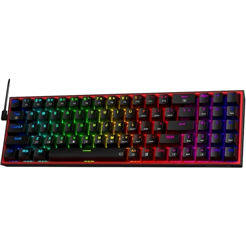 REDRAGON Redragon K628 Μηχανικό Gaming Ενσύρματο Πληκτρολόγιο RGB Μαύρο (US)