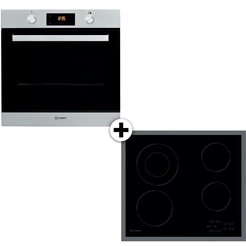 INDESIT INDESIT IFW6841JHIX RI261X 71 Lt Inox Eντοιχιζόμενο Σετ Φούρνος και Εστία