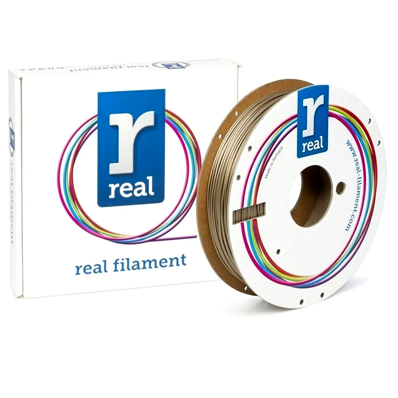 REAL FILAMENTS REAL FILAMENTS νήμα 3D εκτυπωτή PLA Satin - 0.5kg 1.75mm - Χρυσό