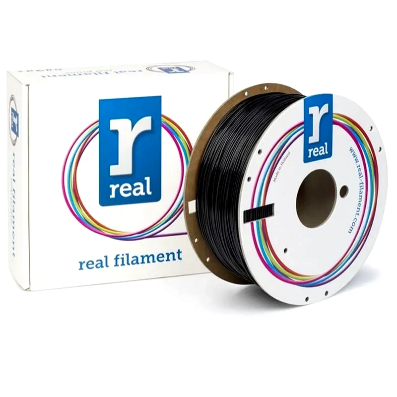 REAL FILAMENTS REAL FILAMENTS νήμα 3D εκτυπωτή PETG - 1kg 1.75mm - Μαύρο