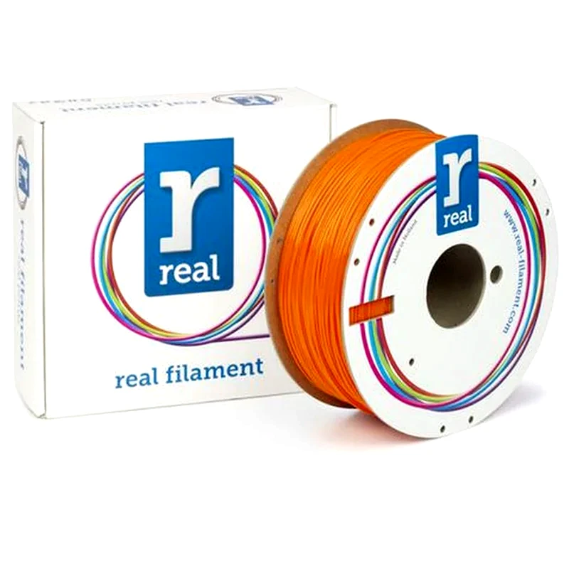 REAL FILAMENTS REAL FILAMENTS νήμα 3D εκτυπωτή PETG - 0.5kg 1.75mm - Πορτοκαλί