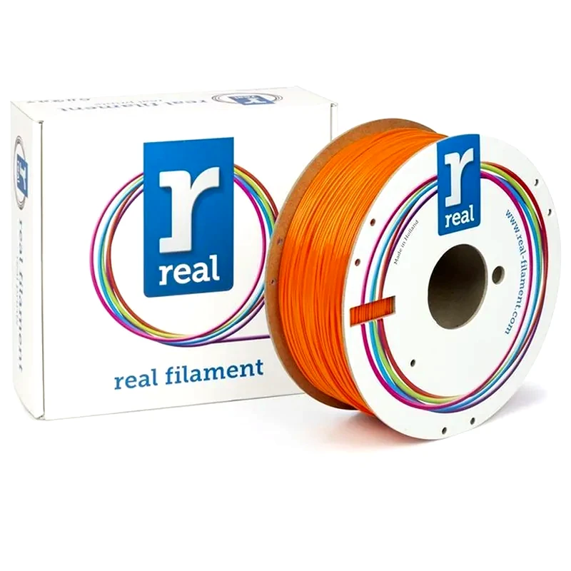 REAL FILAMENTS REAL FILAMENTS νήμα 3D εκτυπωτή PETG - 1kg 1.75mm - Πορτοκαλί