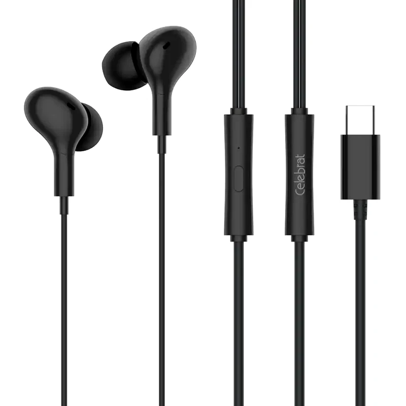 CELEBRAT Ακουστικά Handsfree Celebrat D13 USB-C - Μαύρα