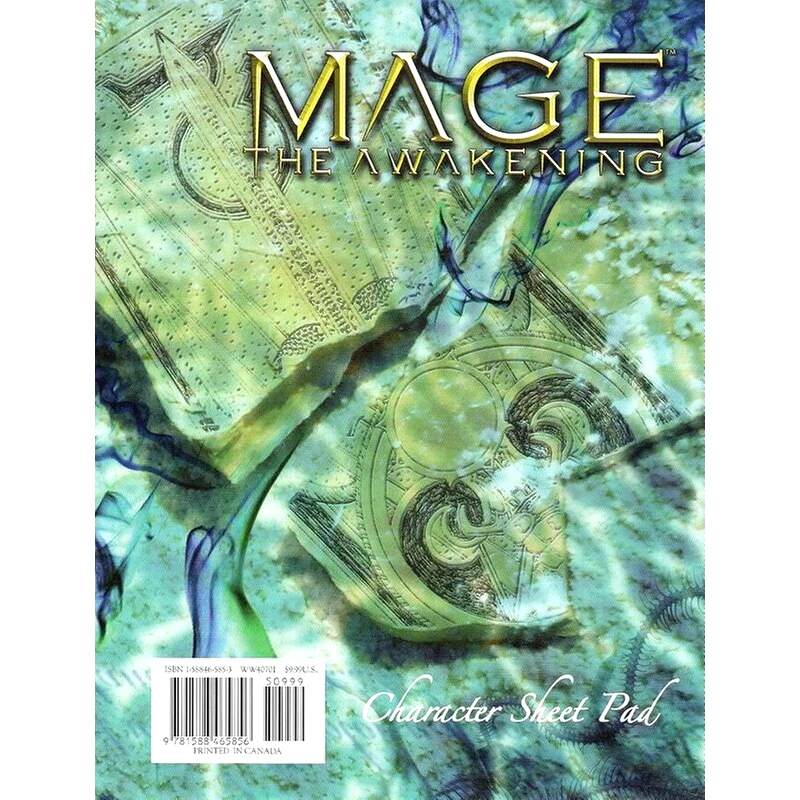 WHITE WOLF Mage The Awakening Char. Pad WHITE WOLF