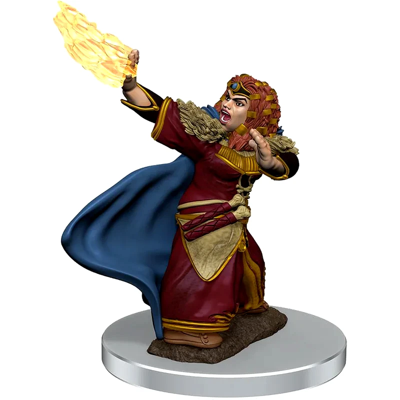 WIZKIDS Dd5 Icons Premium Mini: Dwarf Female Wizard Dungeons Dragons WIZKIDS