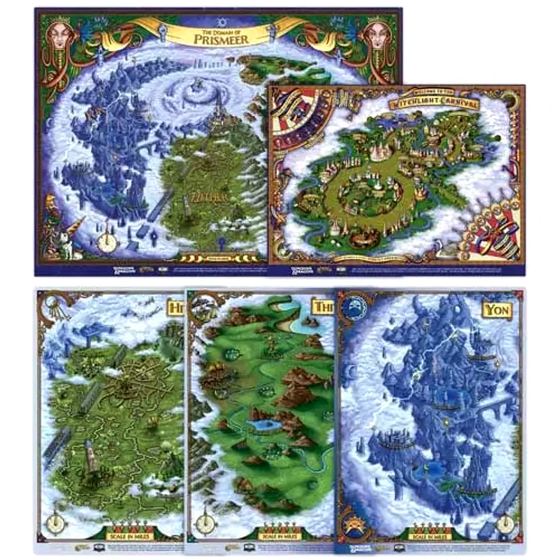 WIZARDS OF THE COAST Dd5 Beyond The Witchlight Map Set Dungeons Dragons WIZARDS OF THE COAST