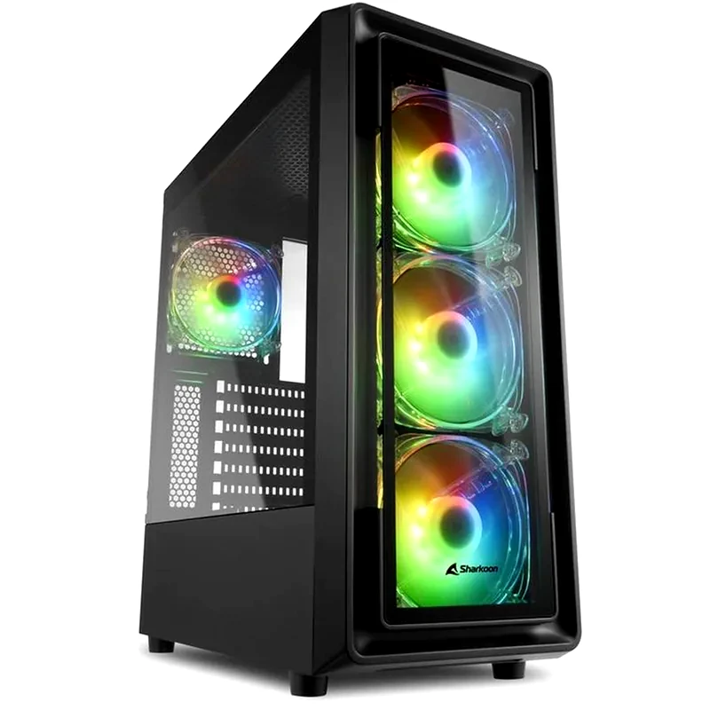 SHARKOON Κουτί Desktop Sharkoon TK4 RGB Gaming Midi Tower - Μαύρο