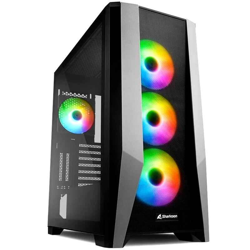 SHARKOON Κουτί Desktop Sharkoon TG7M RGB Midi Tower - Μαύρο