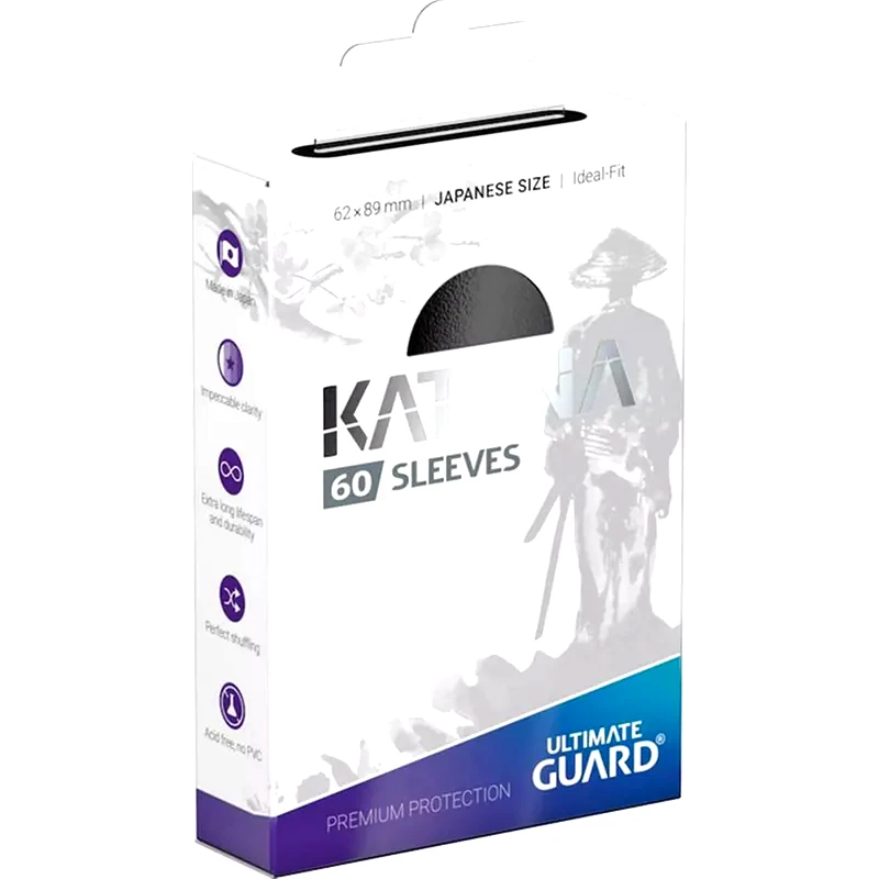 ULTIMATE GUARD Ultimate Guard Katana Sleeves Japanese Size Black (60 Sleeves)
