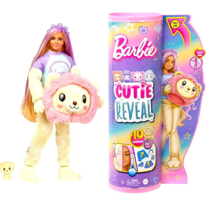 MATTEL Κούκλα Barbie Cutie Reveal Λιονταράκι (HKR06)