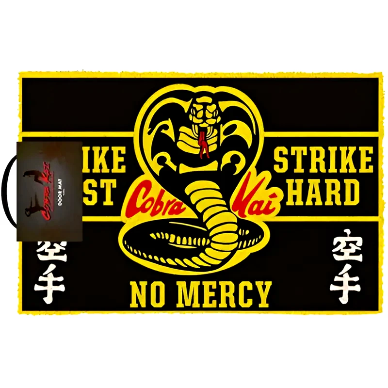 PYRAMID Πατάκι Εισόδου Pyramid Cobra Kai No Mercy 40x60 cm - Μαύρο/Κίτρινο