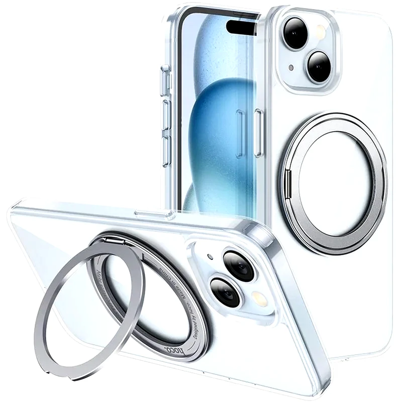 HOCO Θήκη Apple iPhone 15 Plus - HOCO Stand Magnetic Case AS1 με MagSafe - Διάφανο