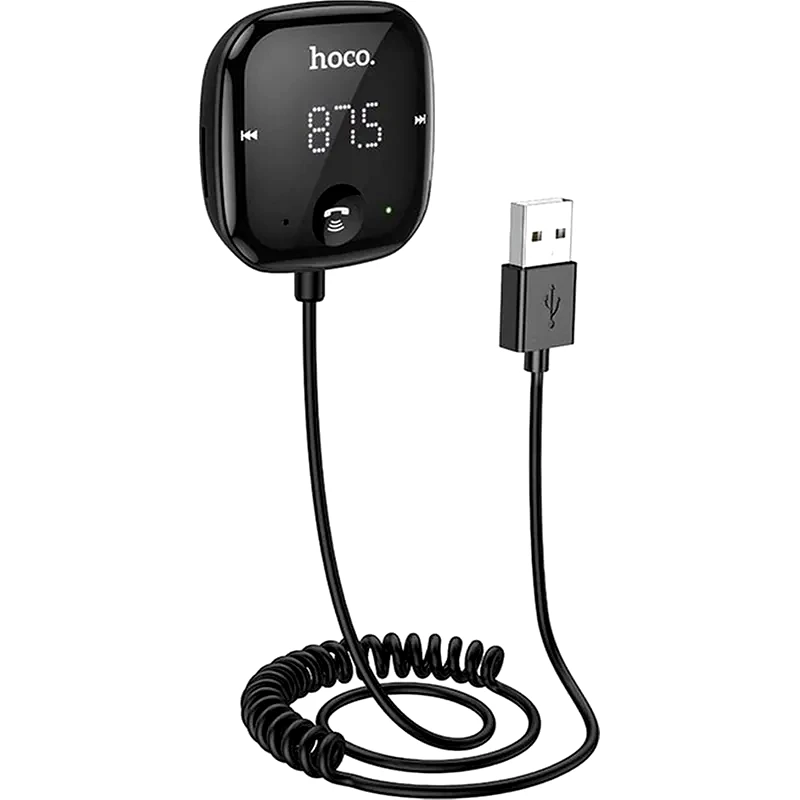 HOCO Bluetooth Fm Transmitter Hoco E65 Unity Microsd 32W + 3.5mm Jack Με Ενσωματωμένο Μικρόφωνο - Μαύρο