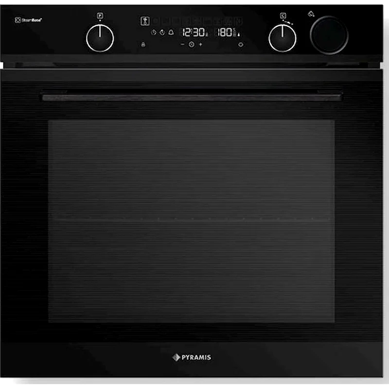 PYRAMIS PYRAMIS PO78104010EBLΜ 78 Lt Μαύρο Εντοιχιζόμενος Φούρνος Άνω Πάγκου