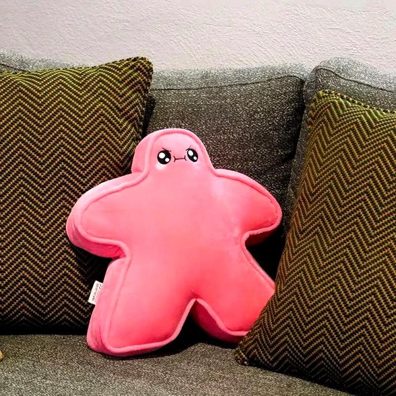 RATHSKELLERS Λούτρινο RATHSKELLERS Μαξιλάρι Meeplemoods Happy Vs Angry Powder Pink (20cm)