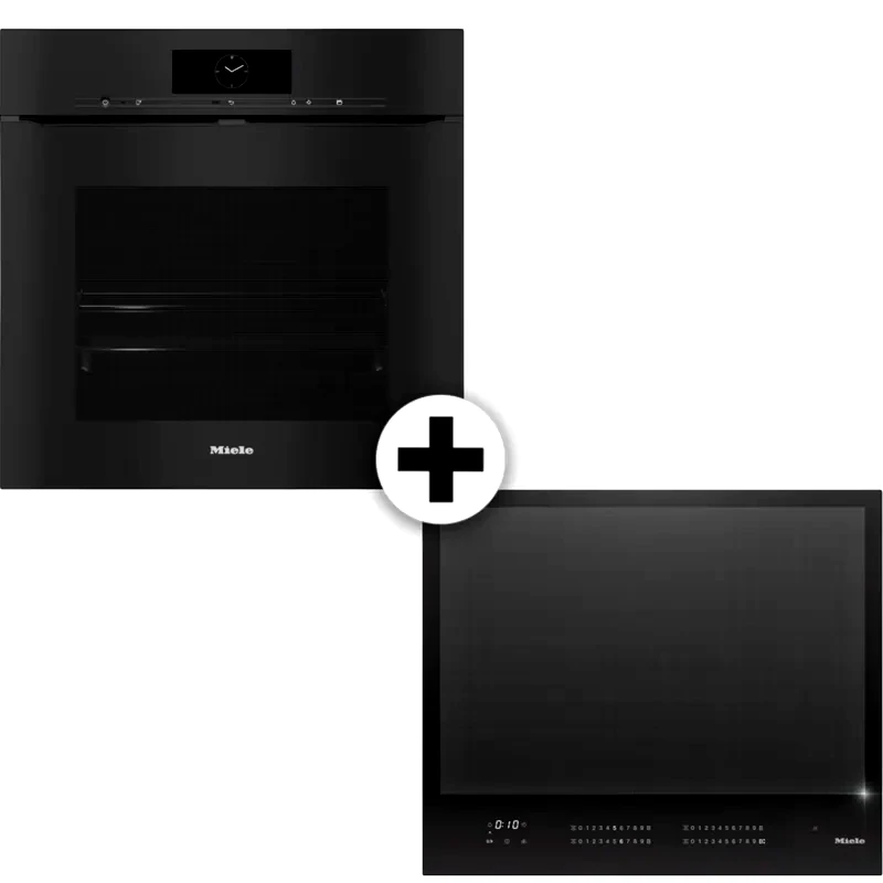 MIELE MIELE H7860BPX KM7867-1 FL 76 Lt Μαύρο Eντοιχιζόμενο Σετ Φούρνος και Εστία