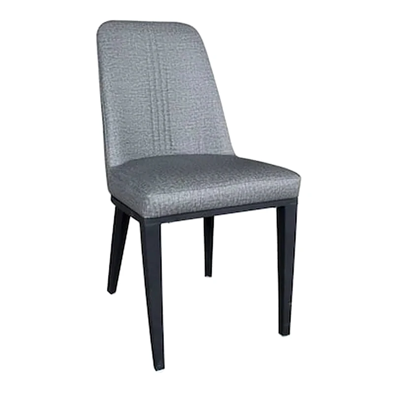 Καρεκλα Μεταλλικη Μαυρη - Δερματινη Ανθρακι Pu - Σετ 6 Τεμαχίων φωτογραφία