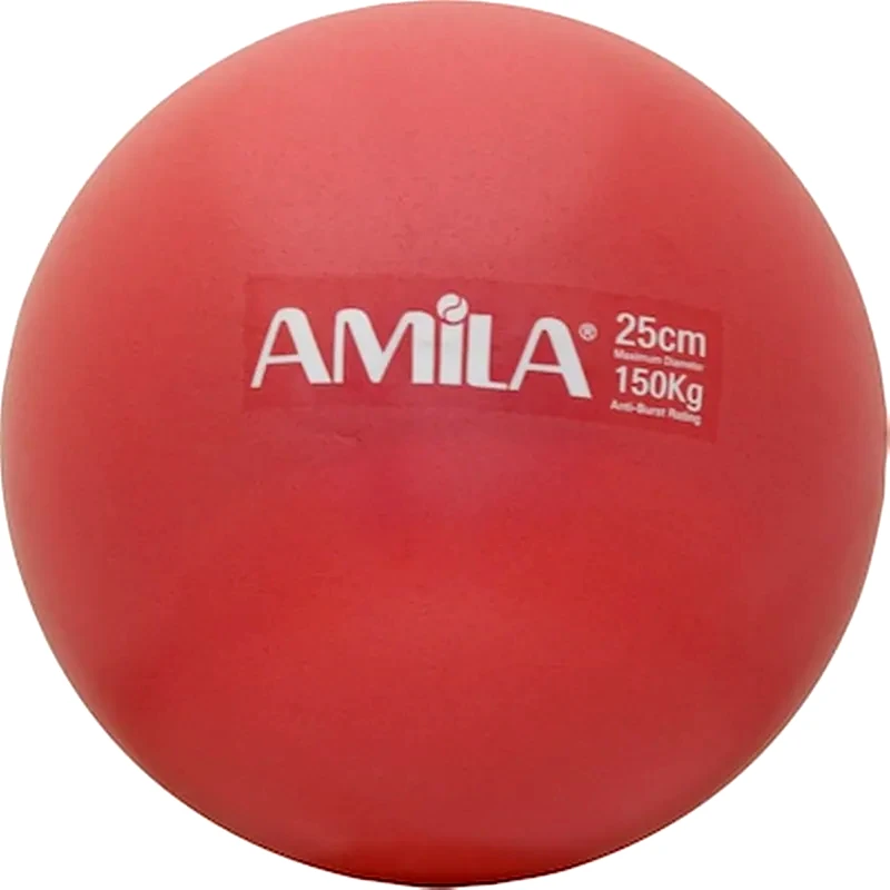 AMILA Μπάλα Γυμναστικής Amila Κατάλληλη για Pilates 0.15 kg 25 cm από PVC - Κόκκινο