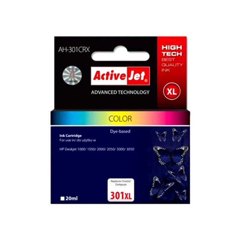 ACTIVEJET Συμβατό HP 301XL Πολλαπλό Μελάνι Εκτυπωτή AH-301CRX