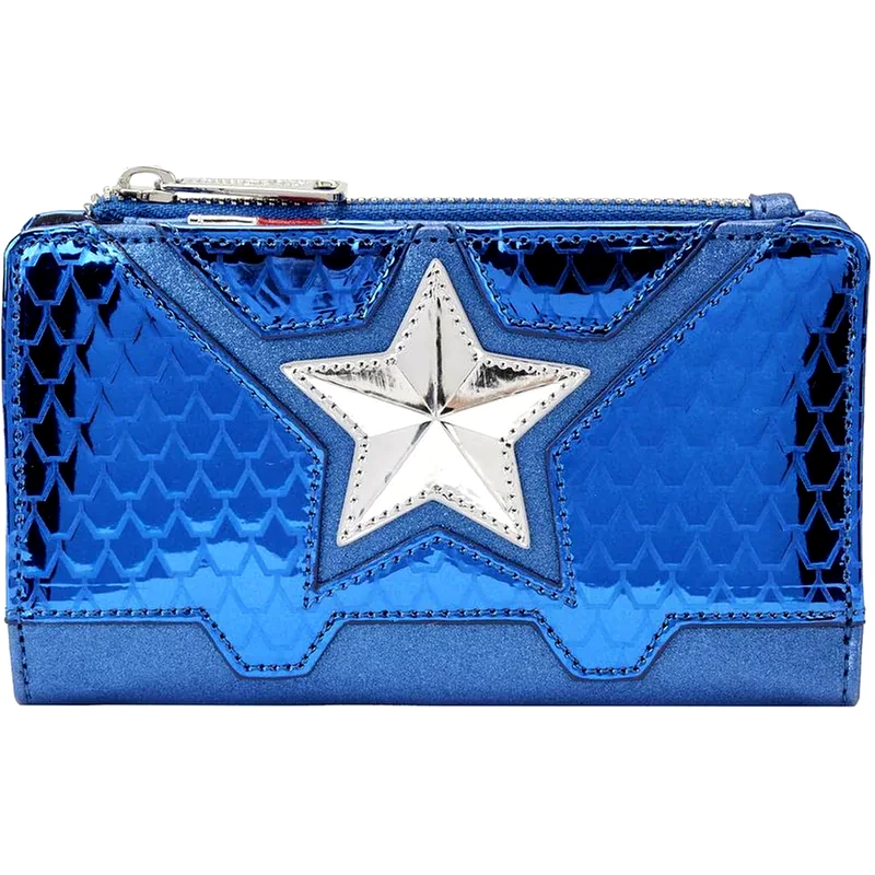 LOUNGEFLY Πορτοφόλι Loungefly - Marvel Captain America - Shine Cosplay Flap Wallet (MVWA0197)