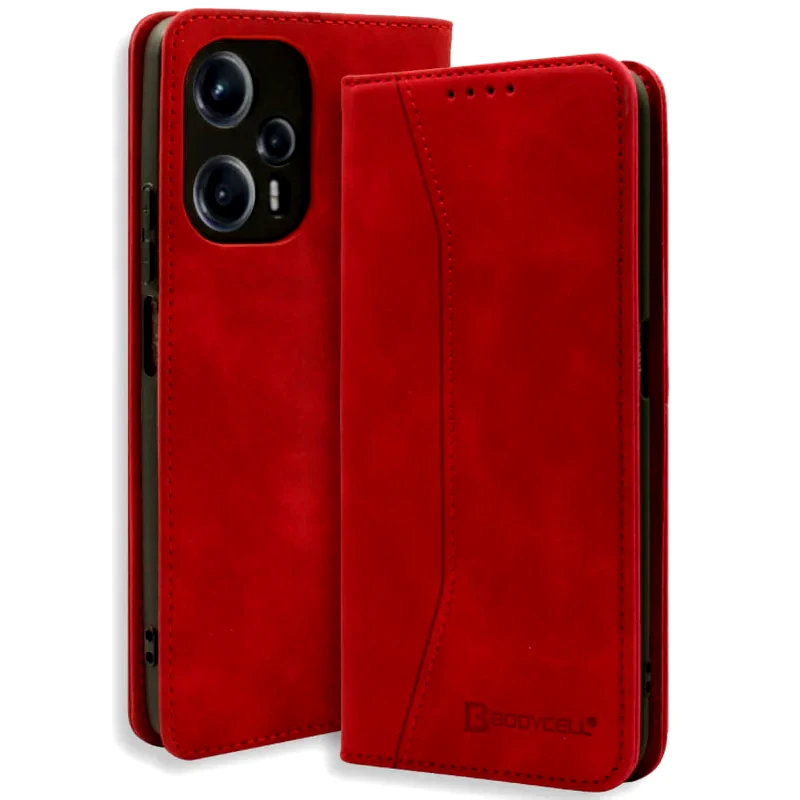 Θήκη Πορτοφόλι Xiaomi Poco F5 - Bodycell - Κόκκινο