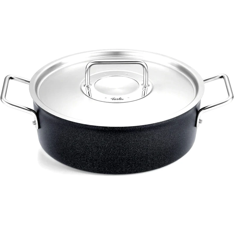 FISSLER Κατσαρόλα Ρηχή FISSLER ADAMANT από Αλουμίνιο 24 cm 3.1 L - Μαύρο