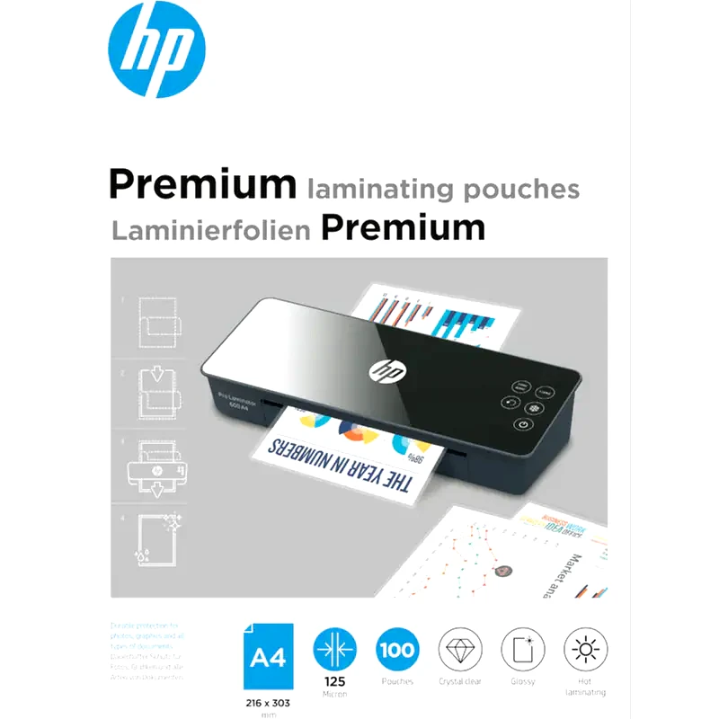HP HP Premium Φύλλα πλαστικοποίησης Α4 125mic 100 φύλλα