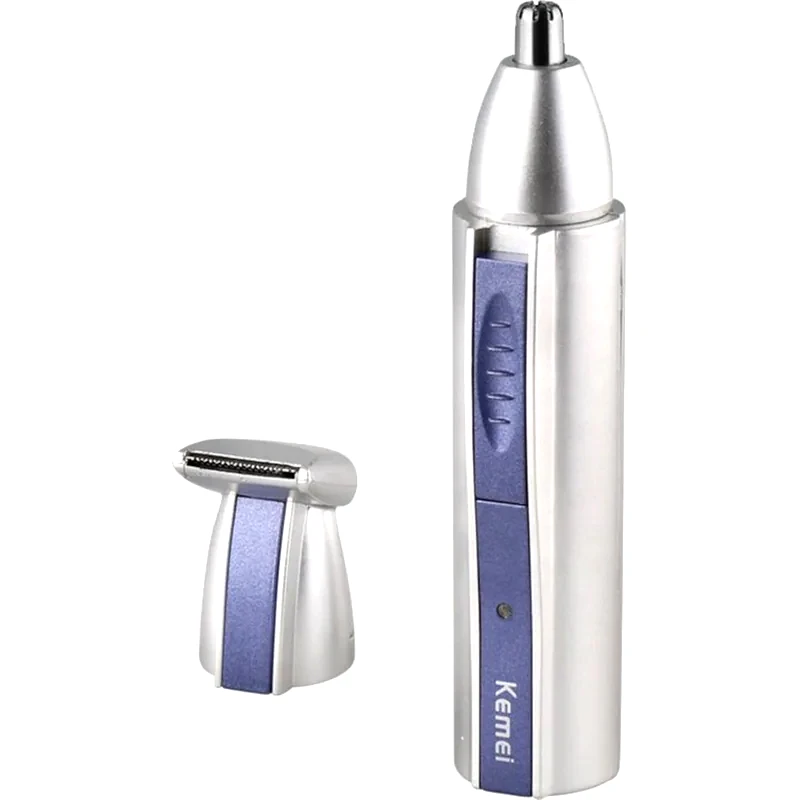 KEMEI Trimmer KEMEI KM-3300 2 σε 1 Επαναφορτιζόμενο για Μύτη, Αυτιά, Φρύδια και Γένι Ασημί