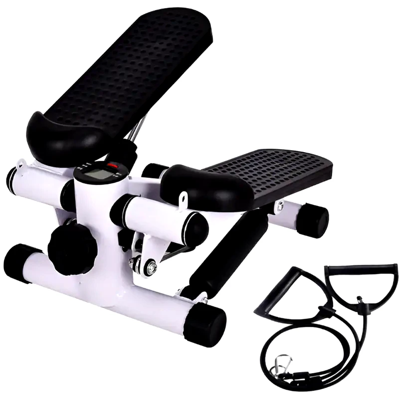LEVEL-S Mini Stepper Level-s Ryd-006 με Λάστιχα Εκγύμνασης - Λευκό/Μαύρο