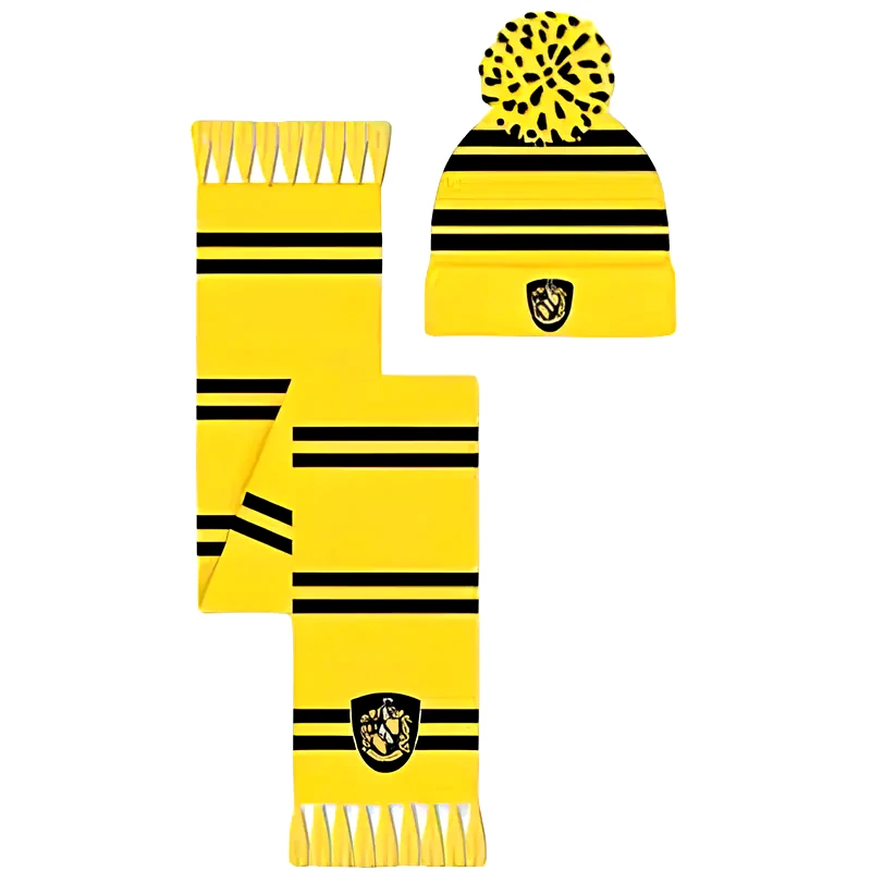 HEROES INC. Σετ Σκούφος και Κασκόλ Heroes Inc. Harry Potter Hufflepuff - Κίτρινο;Μαύρο