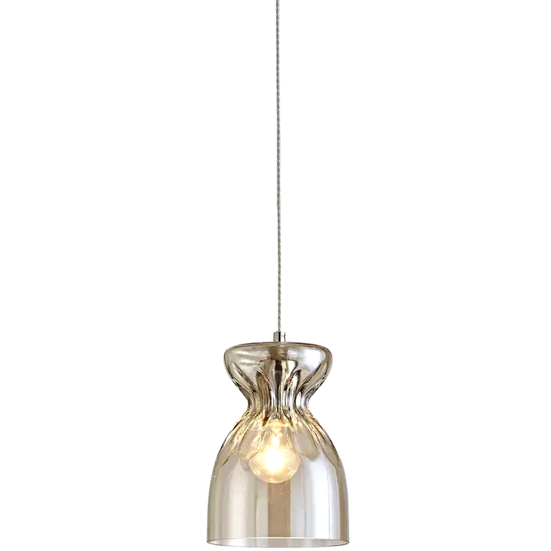 HOMELIGHTING Φωτιστικό Οροφής Μονόφωτο Homelighting Domenico από Γυαλί 15x15x21-120 cm - Χάλκινο