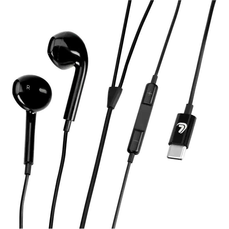 OEM Ακουστικά Handsfree Essentials Lampa USB-C - Μαύρα