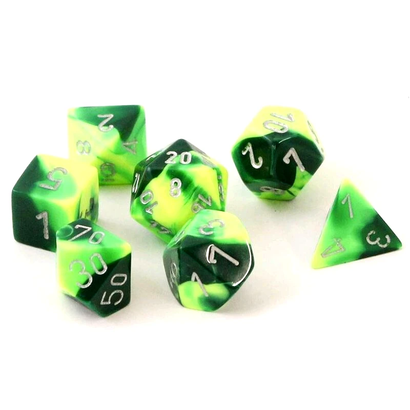 CHESSEX Chessex Gemini - Green-yellow/Silver CHESSEX
