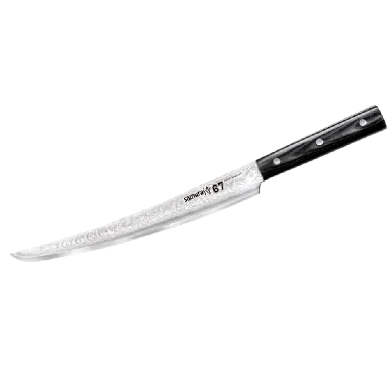 SAMURA Μαχαίρι Κρέατος Samura Damascus 67 από Ανοξείδωτο Ατσάλι 23 cm - Μαύρο