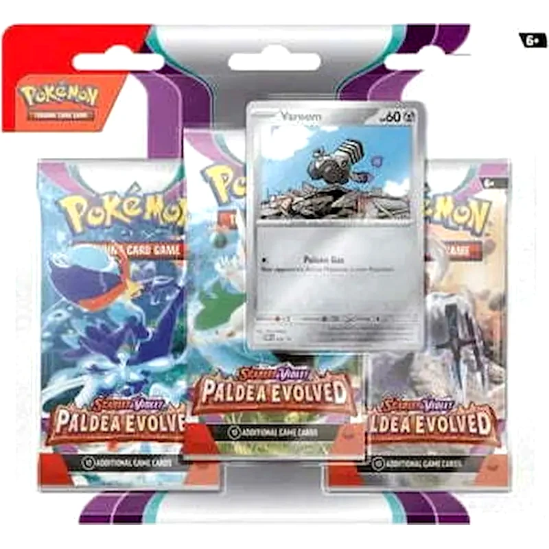 POKEMON USA Pokémon TCG: Scarlet Violet - Paldea Evolved 3-Booster Blister Varoom (Pokemon USA)