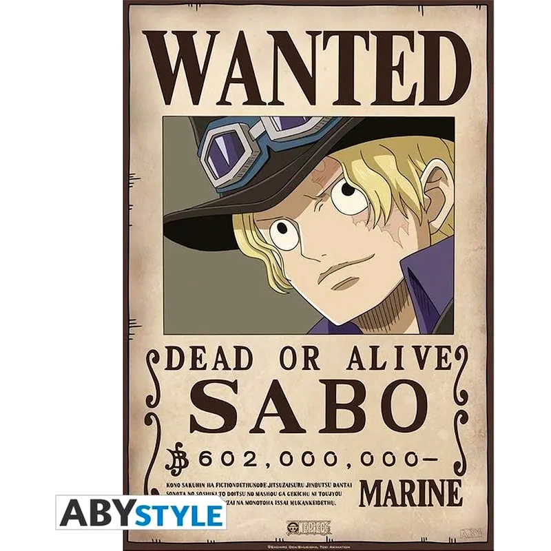 ABYSTYLE Αφίσα One Piece Wanted Sabo Κάθετη 52x38 cm
