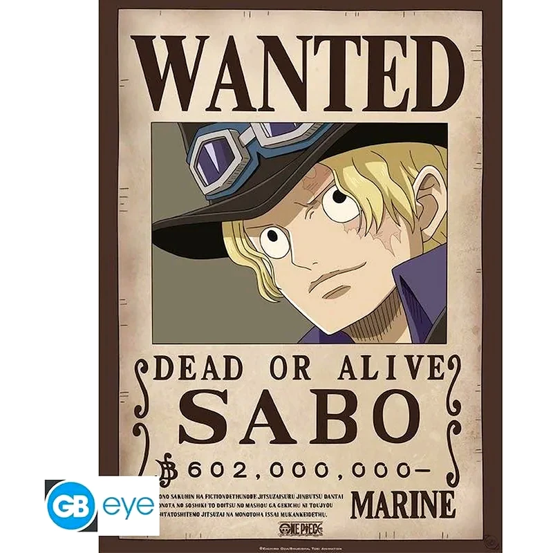 GBEYE Αφίσα One Piece Sabo Wanted Κάθετη 52x38 cm