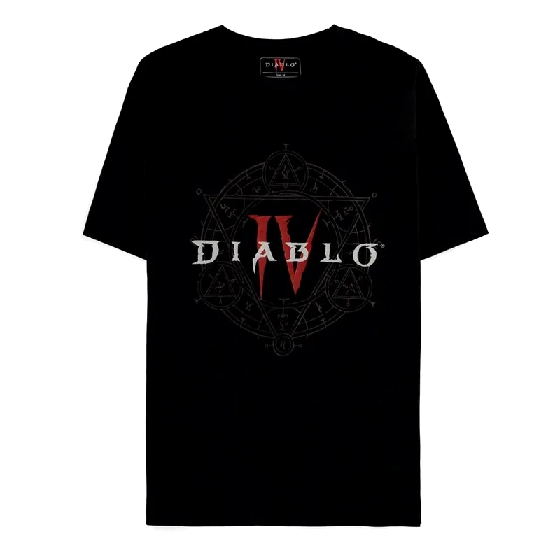 DIFUZED T-shirt Difuzed Diablo Iv Pentagram Logo - Μαύρο