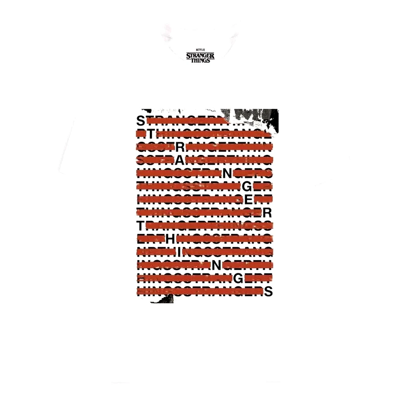DIFUZED T-shirt Difuzed Stranger Things Letters - Λευκό