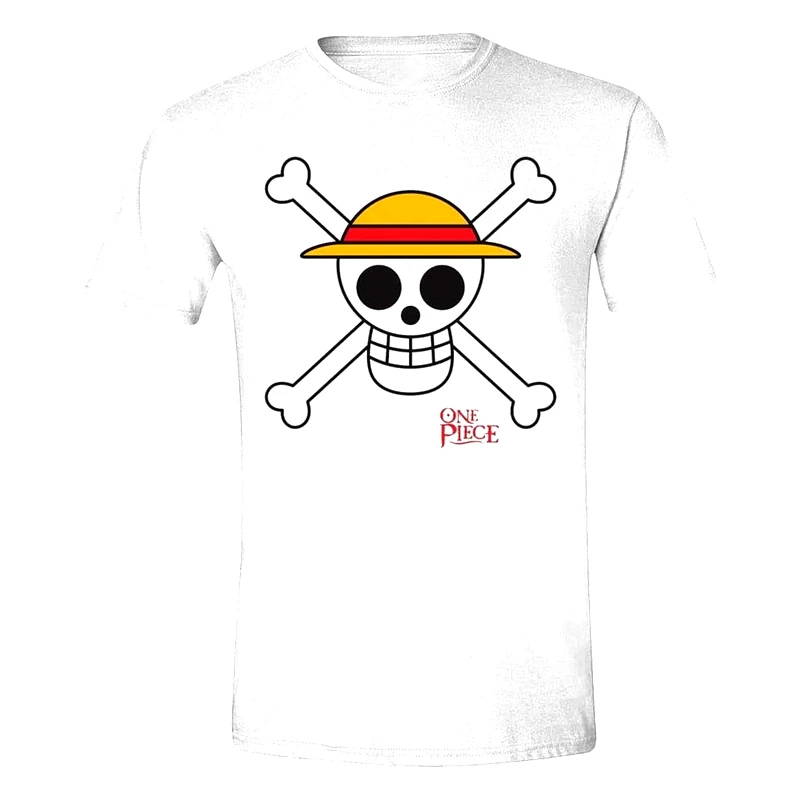 PCMERCH T-shirt Pcmerch One Piece Skull Logo - Λευκό