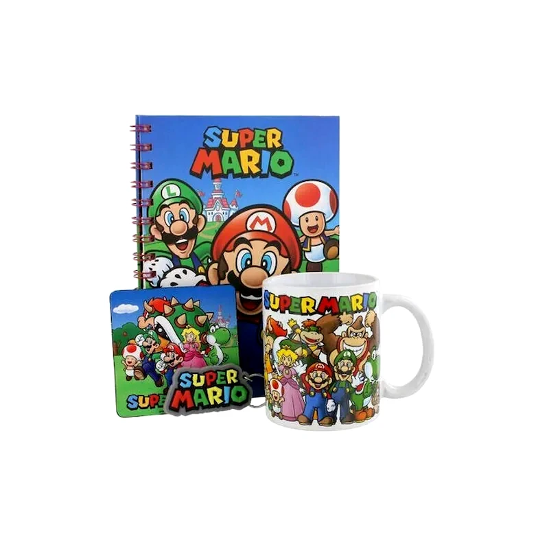 Σετ Κούπα με Μπρελόκ Σημειωματάριο Pyramid Nintendo Super Mario Κεραμική 320 ml - Mario φωτογραφία