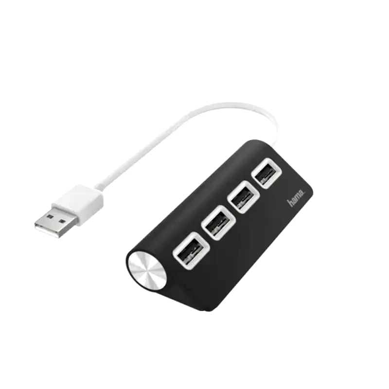 HAMA USB Hub 2.0 Hama 4 ports Μαύρο