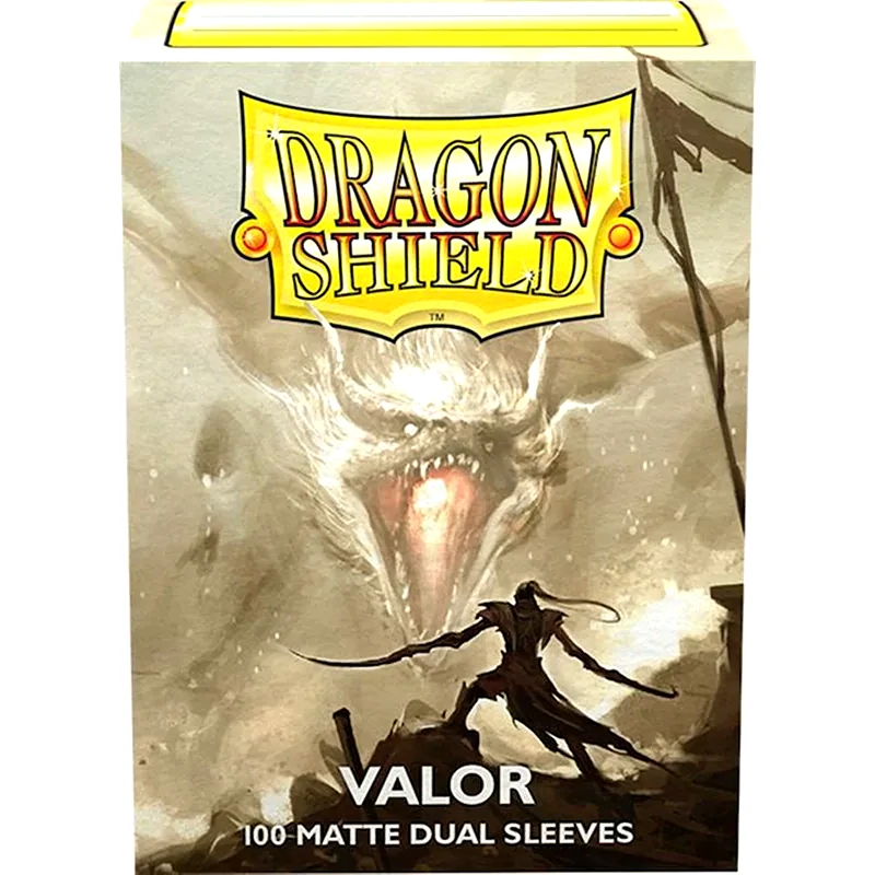 ARCANE TINMEN Valor Dragon Shield Standard Size Matte Dual Sleeves (100 Sleeves)