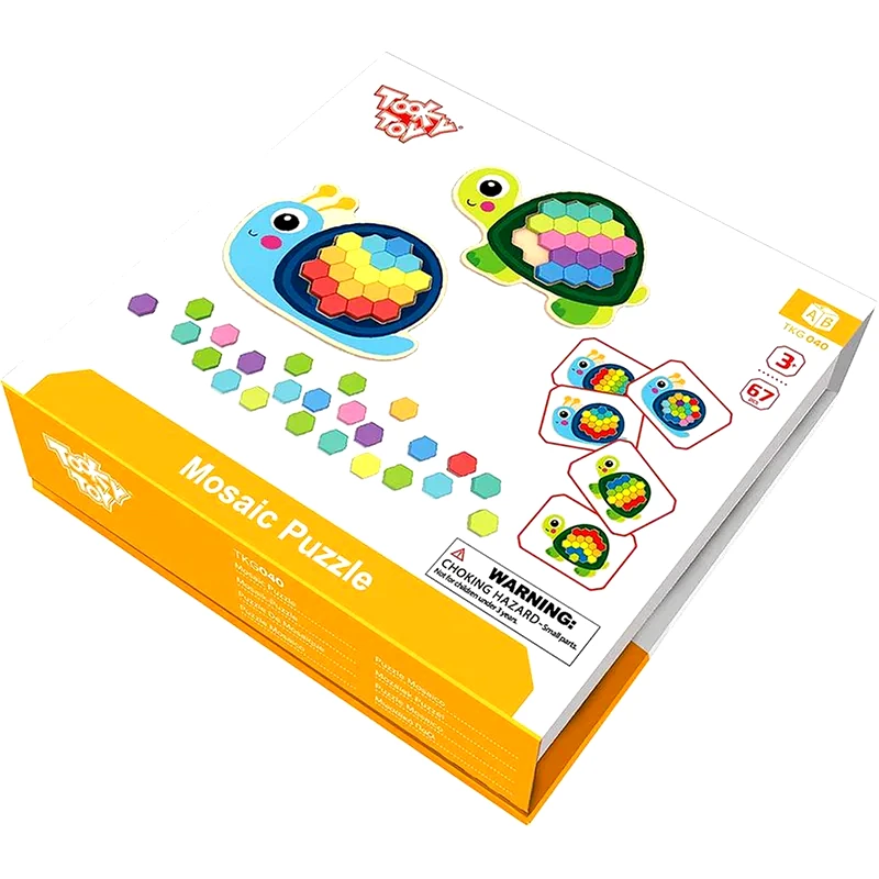 TOOKY TOY Ξύλινο Παιδικό TOOKY TOY Πάζλ Μωσαικό