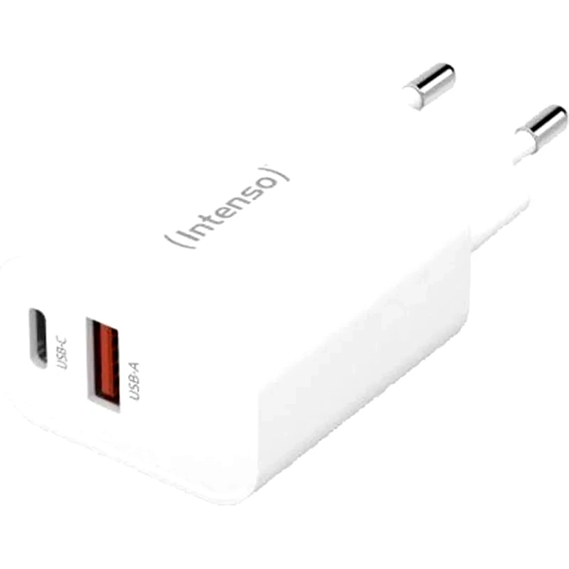 INTENSO Intenso Power Adapter 1x USB-A 1x USB-C 30W - Λευκό