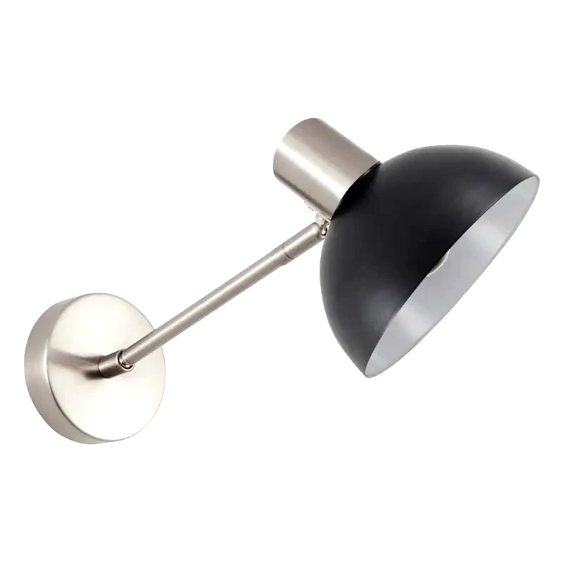 HOMELIGHTING Απλίκα Τοίχου Homelighting 77-8333 Μεταλλική 30x15 cm - Μαύρη/Ασημί