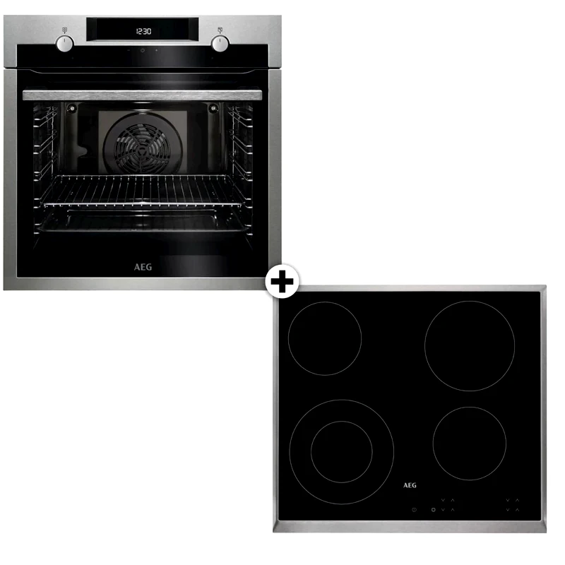 AEG AEG HK624010XB BEE435111M 72 Lt Inox Eντοιχιζόμενο Σετ Φούρνος και Εστία