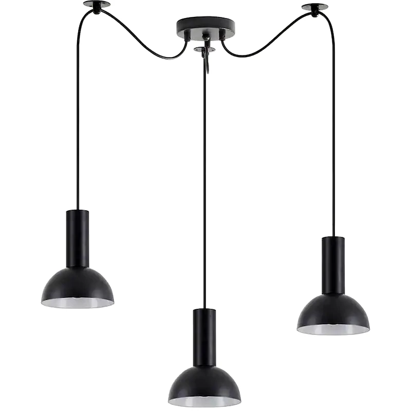 HOMELIGHTING Φωτιστικό Οροφής Τρίφωτο Homelighting 77-8556 Μεταλλικό - Μαύρο