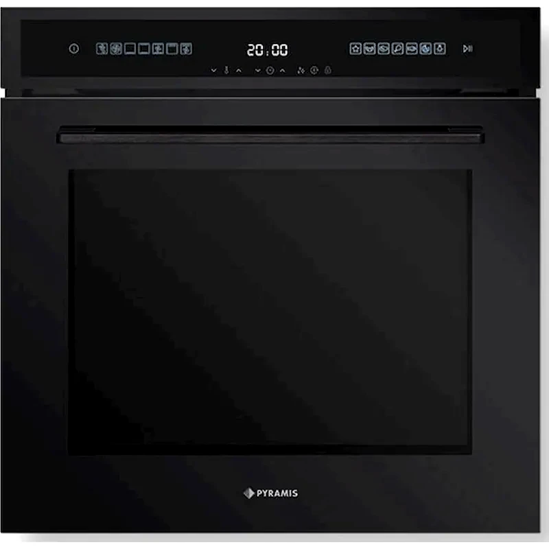 PYRAMIS PYRAMIS PO78123010BLΜ 78 Lt Μαύρο Εντοιχιζόμενος Φούρνος Άνω Πάγκου