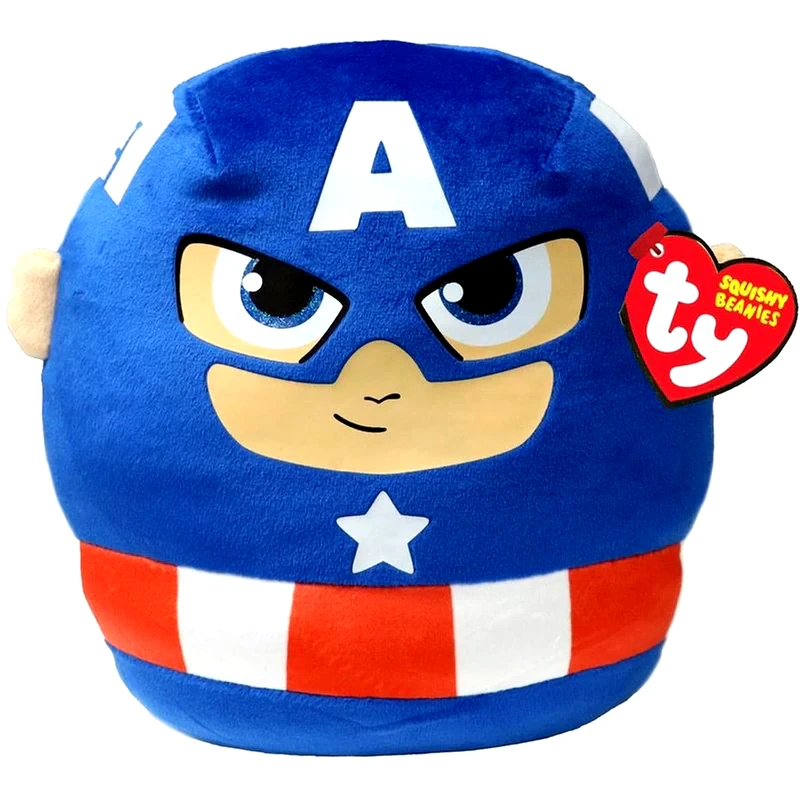 TY Λούτρινο TY Squishy Beanies Marvel Captain America (38cm) 1607-39355